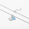Women's S925 Silver Geometric Street Style Diamond Enamel Clavicle Necklace