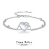 Women's S925 Silver Heartshaped Doublelayer Bracelet With Motherofpearl Electroplated Hand Jewelry