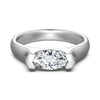 Women's S925 Silver Light Luxury Geometric Ice Flower Zircon High Carbon Ring Set