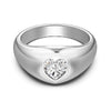 Women's S925 Silver Light Luxury Geometric Ice Flower Zircon High Carbon Ring Set