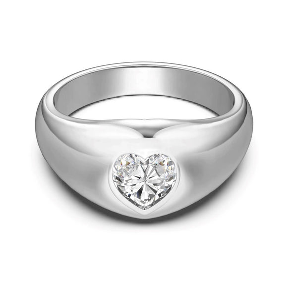 Women's S925 Silver Light Luxury Geometric Ice Flower Zircon High Carbon Ring Set