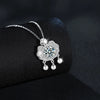 Women's S925 Silver Moissanite Geometric Ruyi Ping An Lock Necklace