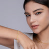 Women's S925 Silver Moissanite Inlaid Geometric Loop Chain Bracelet