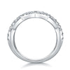 Women's S925 Silver Moissanite Inlaid Geometric Ring Luxury Highend