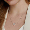 Women's S925 Silver Moissanite Necklace With Diamond And Geometric Design