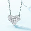 Women's S925 Silver Moissanite Necklace With Diamond And Geometric Design