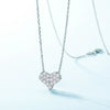 Women's S925 Silver Moissanite Necklace With Diamond And Geometric Design