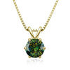 Women's S925 Silver Moissanite Pendant Necklace With Animal Zodiac Pattern And Round Shape Set With Precious Stones