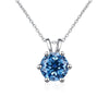 Women's S925 Silver Moissanite Pendant Necklace With Animal Zodiac Pattern And Round Shape Set With Precious Stones