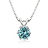 Women's S925 Silver Moissanite Pendant Necklace With Animal Zodiac Pattern And Round Shape Set With Precious Stones