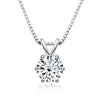 Women's S925 Silver Moissanite Pendant Necklace With Animal Zodiac Pattern And Round Shape Set With Precious Stones