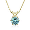 Women's S925 Silver Moissanite Pendant Necklace With Animal Zodiac Pattern And Round Shape Set With Precious Stones