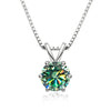 Women's S925 Silver Moissanite Pendant Necklace With Animal Zodiac Pattern And Round Shape Set With Precious Stones