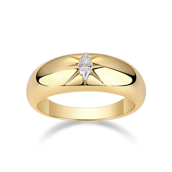 Women's S925 Silver Moissanite Ring Geometric Style Set With Diamonds