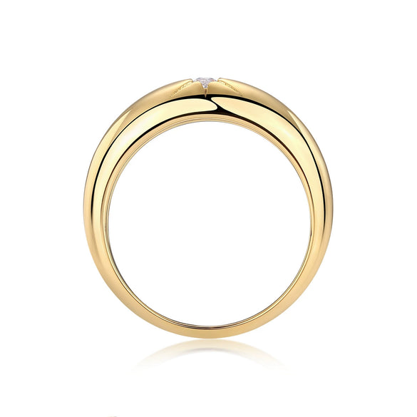 Women's S925 Silver Moissanite Ring Geometric Style Set With Diamonds
