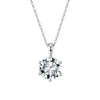 Women's S925 Silver Necklace With Geometric Zircon Pendant And O Word Chain Electroplated