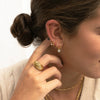 Women's S925 Silver Needle Copper Round Zircon Earrings Inlaid With Colorful Rhinestones Geometric Style