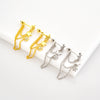 Women's S925 Silver Needle Tassel Earrings With Fivepointed Star Design Exaggerated Simple Cold Wind Style Platinum Or 18K Gold Electroplated