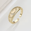 Women's S925 Silver Retro Light Luxury Geometric Star And Moon Adjustable Open Ring With Electroplated Finish