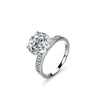 Women's S925 Silver Ring With Moissanite And Rhombus Design