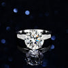 Women's S925 Silver Ring With Moissanite And Rhombus Design