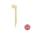 Women's S925 Silver Simple Elegant Compact Zircon Flat Puncture Earrings With Flower Design And Electroplating