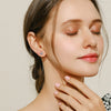 Women's S925 Silver Square Earrings With Diamond Pattern And Crown Styling