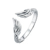 Women's S925 Sterling Silver Adjustable Geometric Bee Crown Opening Ring Natural Plants And Flowers Style