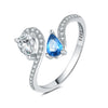 Women's S925 Sterling Silver Adjustable Geometric Bee Crown Opening Ring Natural Plants And Flowers Style