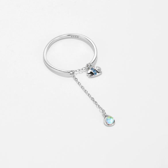 Women's S925 Sterling Silver Adjustable Open Ring With Geometric Design And Electroplating