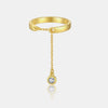 Women's S925 Sterling Silver Adjustable Open Ring With Geometric Design And Electroplating