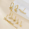 Women's S925 Sterling Silver And Copper Geometric Butterfly Chain Tassel Earrings With Zirconia