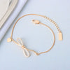 Women's S925 Sterling Silver Bow Bracelet Simple Electroplated Hand Jewelry Elegant Minimalist Accessory
