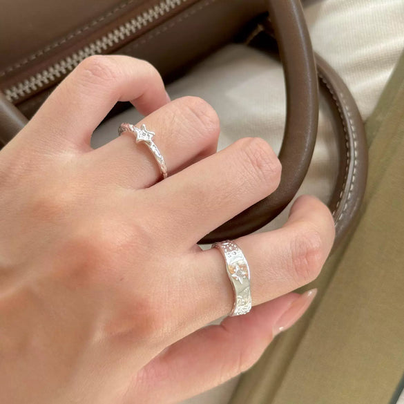 Women's S925 Sterling Silver Bow Tie Design Ring With Electroplating