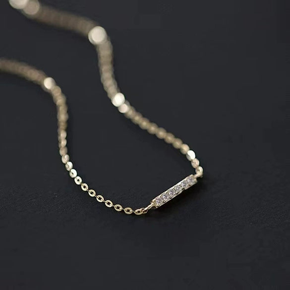 Women's S925 Sterling Silver Bracelet Diamondencrusted Geometric Style