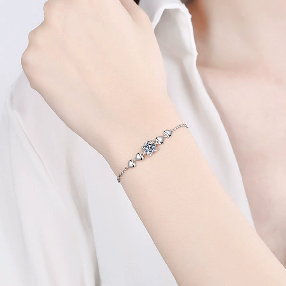 Women's S925 Sterling Silver Bracelet With Animal Zodiac Pattern Plated With Pt950 Gold
