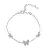 Women's S925 Sterling Silver Butterfly Microinlaid Zircon Electroplated Bracelet Insects Style