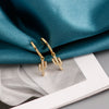 Women's S925 Sterling Silver Cactus Shaped Zirconia Inlay Earrings Plant Style Ear Buckle Earrings