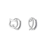 Women's S925 Sterling Silver Catfish Animal Earrings Light Luxury Niche Design Fine Crafted Ear Buckle