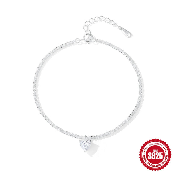 Women's S925 Sterling Silver Cauliflower Chain Bracelet With Gypsophila And Moonlight Gemstone Geometric Design And Real Gold Plating