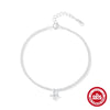 Women's S925 Sterling Silver Cauliflower Chain Bracelet With Gypsophila And Moonlight Gemstone Geometric Design And Real Gold Plating