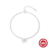 Women's S925 Sterling Silver Cauliflower Chain Bracelet With Gypsophila And Moonlight Gemstone Geometric Design And Real Gold Plating