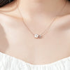 Women's S925 Sterling Silver Cherry Blossom Flower Pendant Necklace With Inlaid Zircon