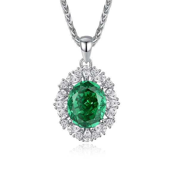 Women's S925 Sterling Silver Chopin Chain Necklace With Diamond Design