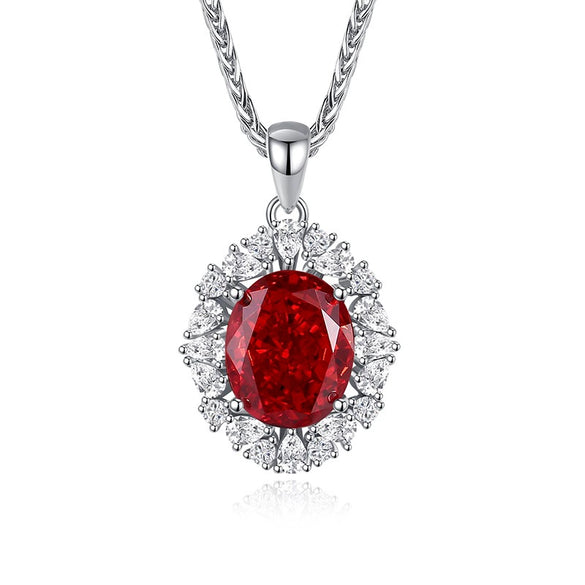 Women's S925 Sterling Silver Chopin Chain Necklace With Diamond Design
