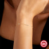 Women's S925 Sterling Silver Classic Simple Diamond Bracelet With Geometric Design Accessories