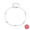 Women's S925 Sterling Silver Classic Simple Diamond Bracelet With Geometric Design Accessories