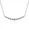 Women's S925 Sterling Silver Clavicle Chain With Moissanite Smile Pendant In Light Luxury Style And U Shape Design