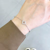 Women's S925 Sterling Silver Clover Shape Zircon Inlaid Flower Leaves Pattern Electroplated Bracelet Jewelry