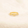 Women's S925 Sterling Silver Cross Zircon Geometric Ring With Electroplating